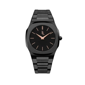 Svart Klocka i Rostfritt Stål med Svart Urtavla - LL 02-00  Case Material: 304L Stainless Steel Case Size: 41.5mm Glass: Mineral Glass Dial: Customized Dial with Logo Movement: Japan Miyota 2115 Quartz Movement  Hands: 2 Hands Strap: Stainless steel Band Size: 22mm Caseback: Stainless Steel  