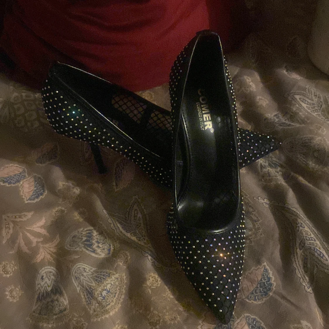 Svarta glittriga pumps 