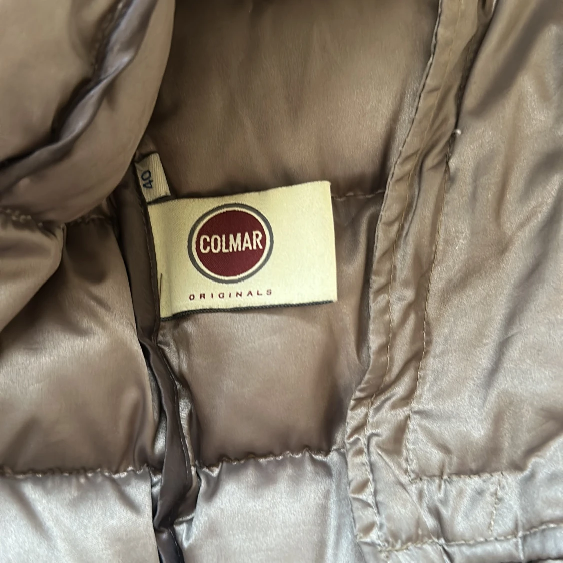 Mörkbrun Colmar pufferjacka med huva - 2