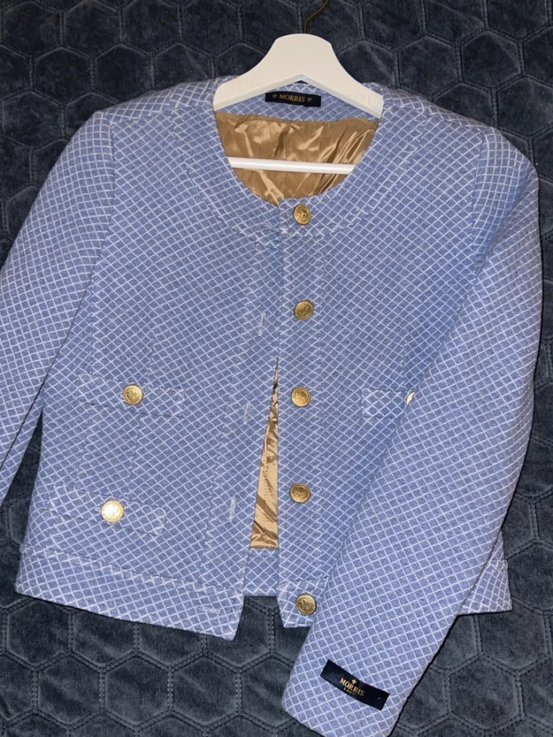 Blå rutig kavaj från Morris Lady