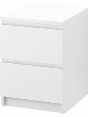 Säng bord  - MALM Byrå med 2 lådor, vit, 40x55 cm