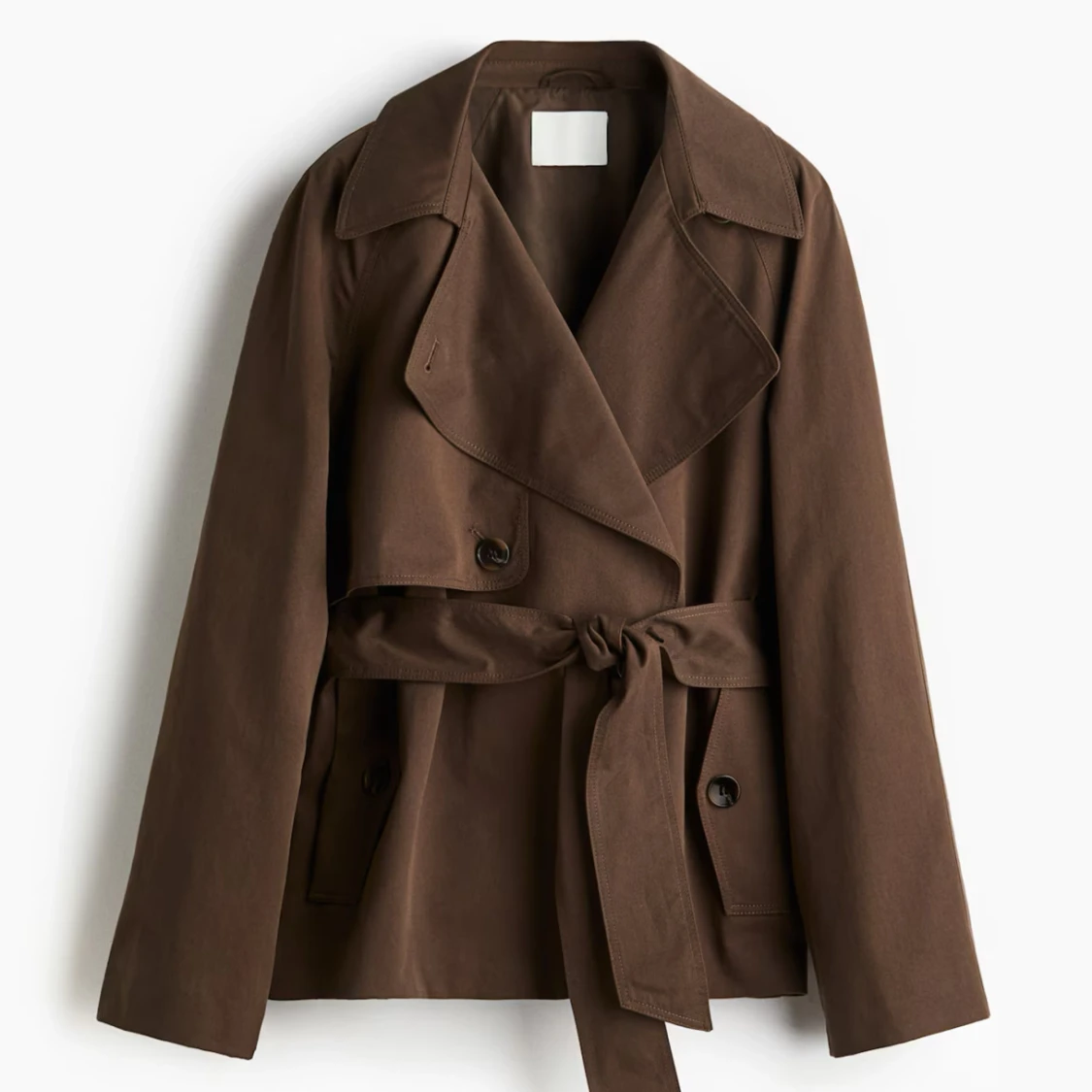 Brun trenchcoat med bälte
