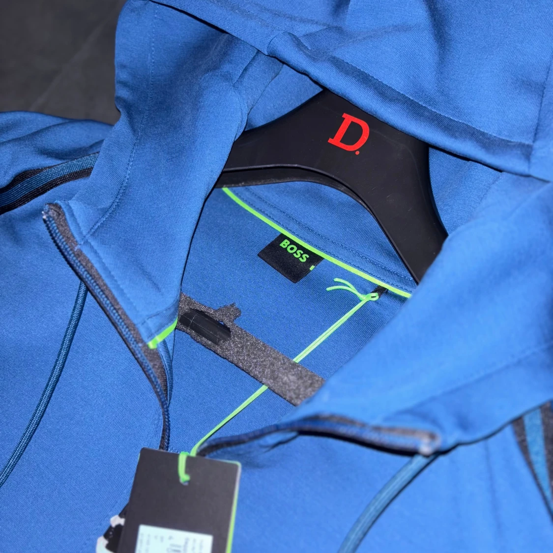Blå zipjacka från BOSS med huva - 2