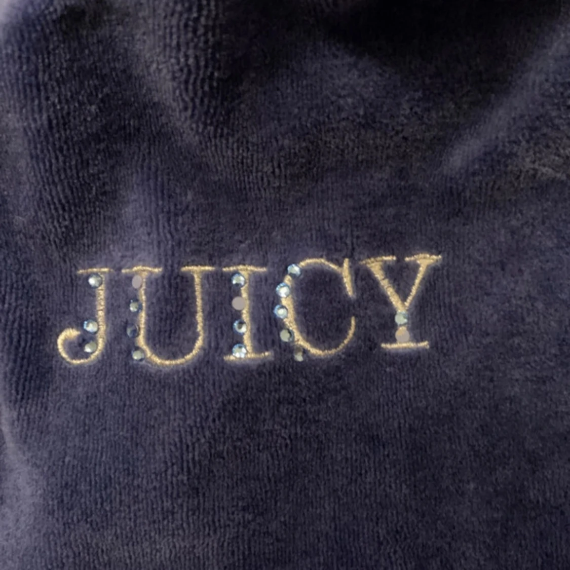 Blå velour hoodie Juicy Couture - 3