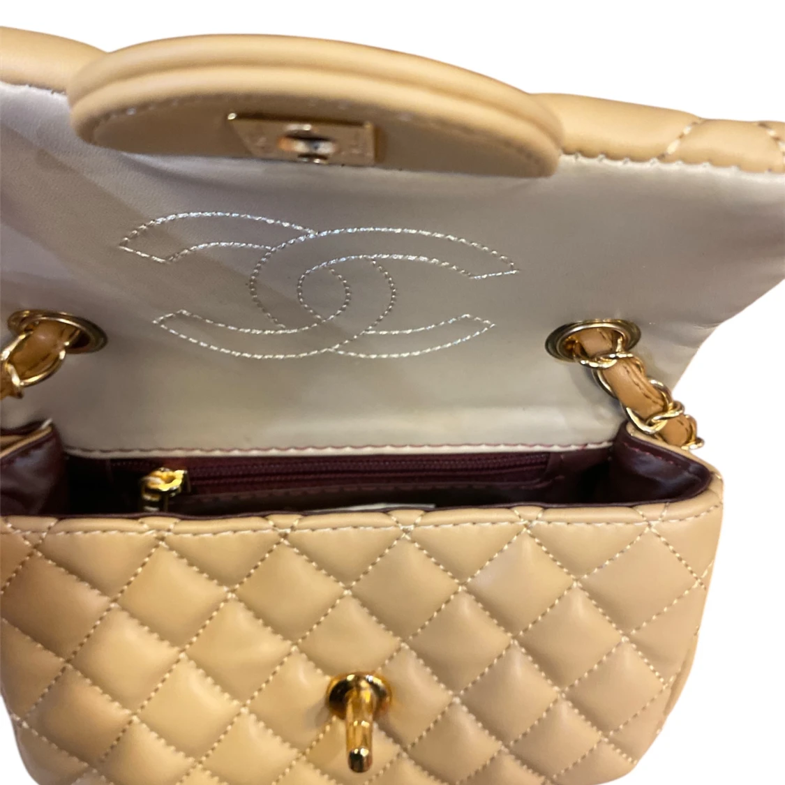 Beige  axelväska - 2