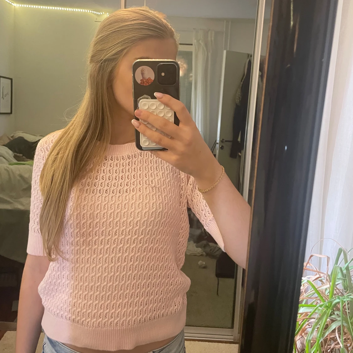 Ljusrosa stickad topp från 157 - 2