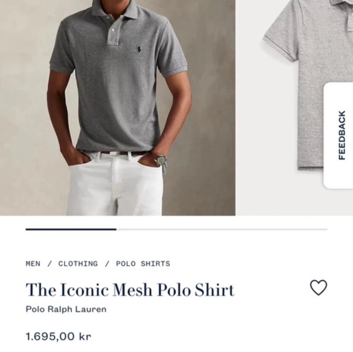 Grå pikétröja från Polo Ralph Lauren - 3
