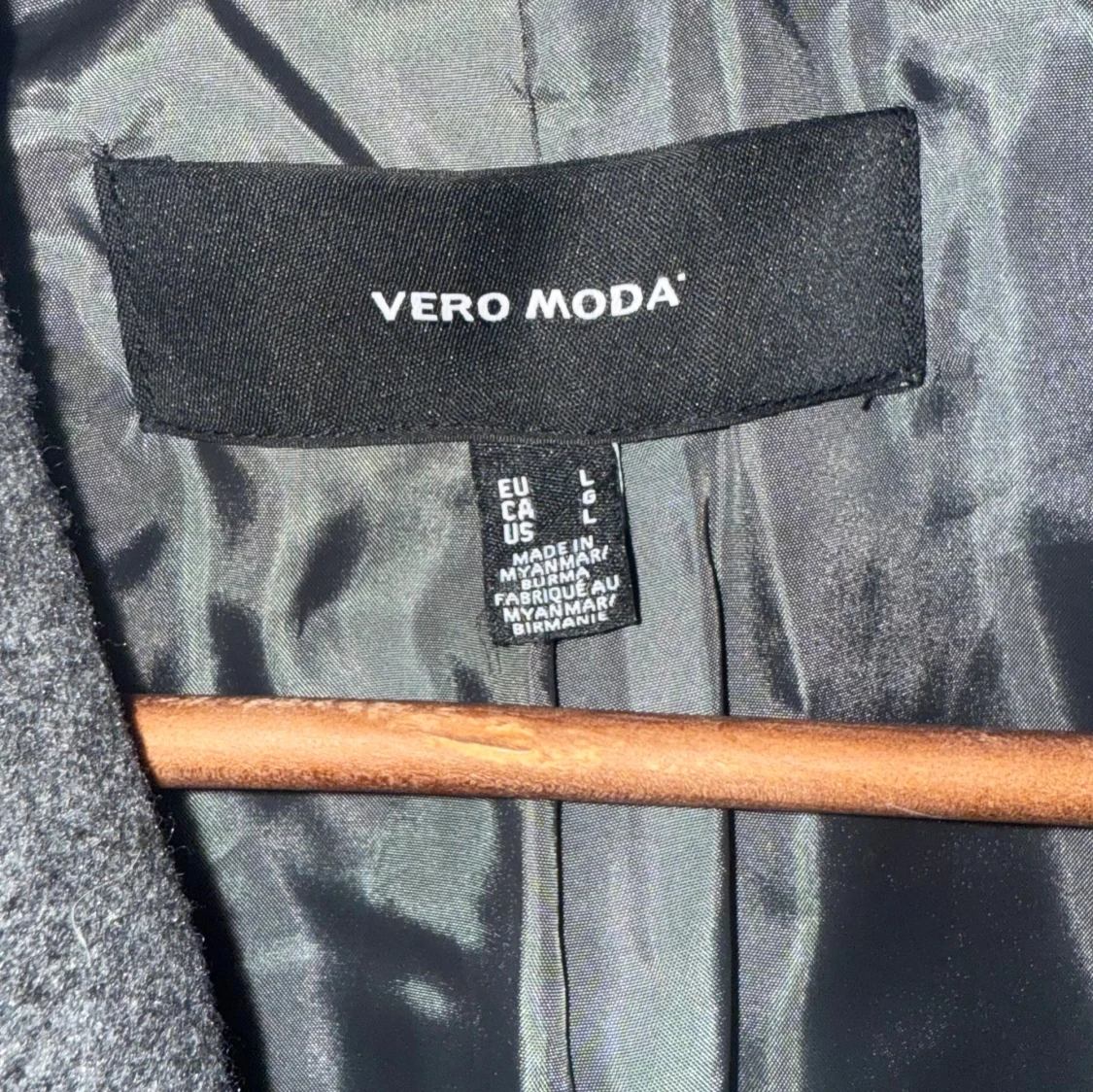 Grå ullkappa från Vero Moda - 1
