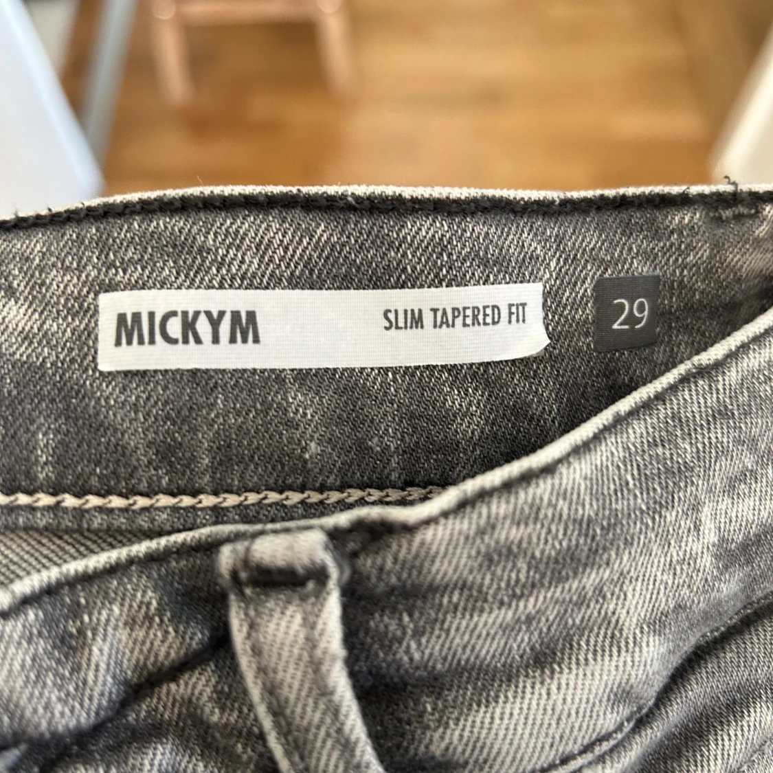 Grå slim jeans från replay - 3