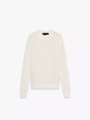 Vit stickad tröja från Zara - Jättefin vit tröja från Zara, använd fåtal gånger❤️