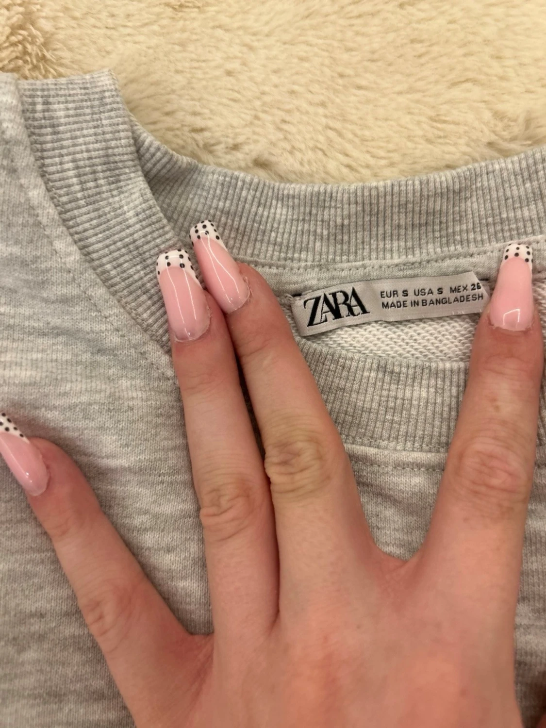  Ljusgrå kortärmad sweatshirt💕 - 1