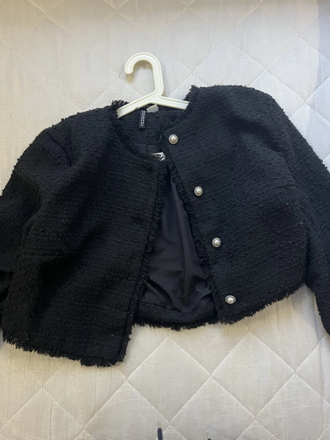 Svart kavajjacka med pärlknappar H&M  - 1