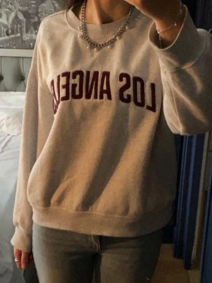 Los Angeles sweatshirt  - Grå sweatshirt med rött Los Angeles tryck💕