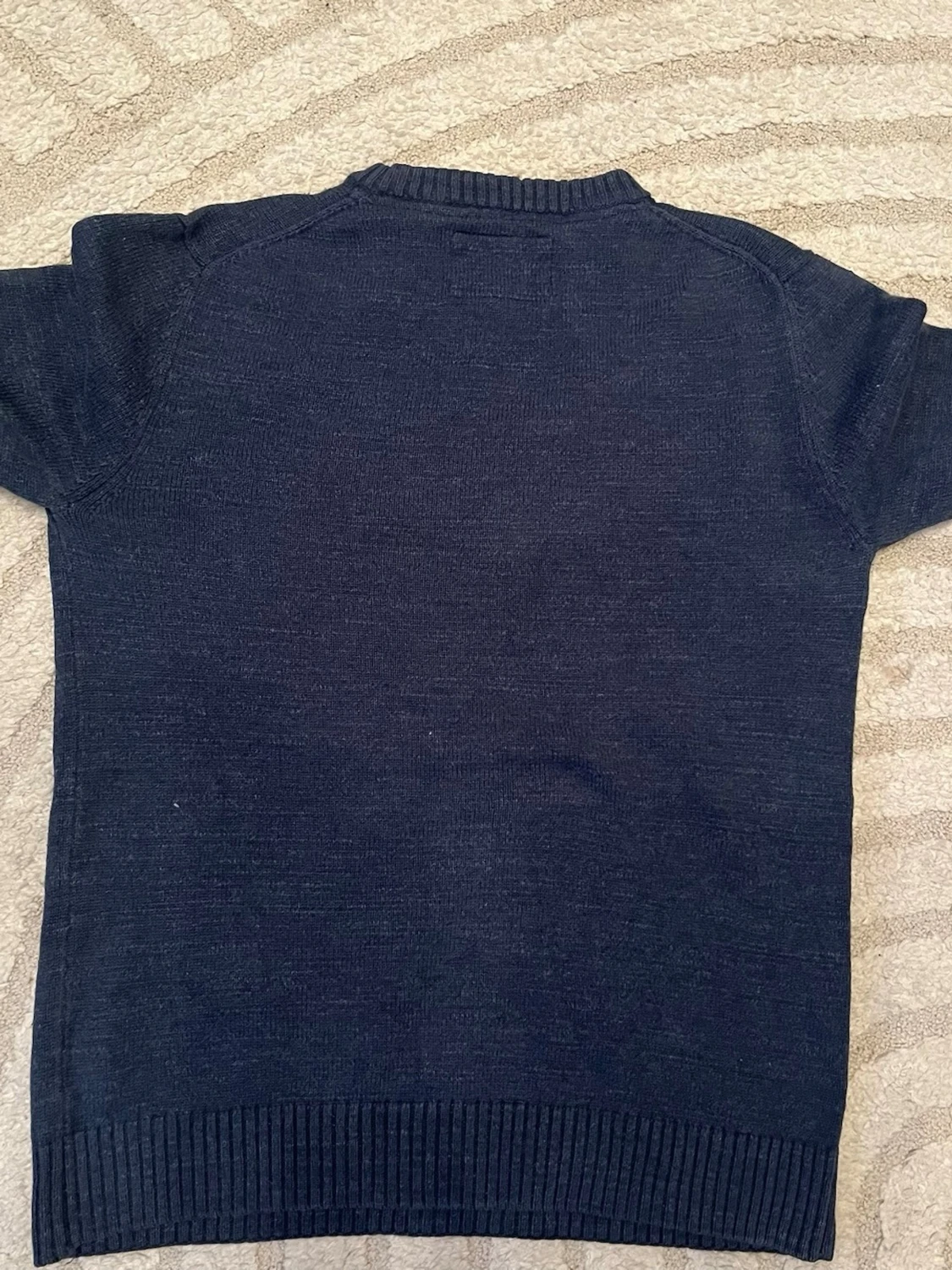 Mörkblå stickad tröja Morris Co - 1