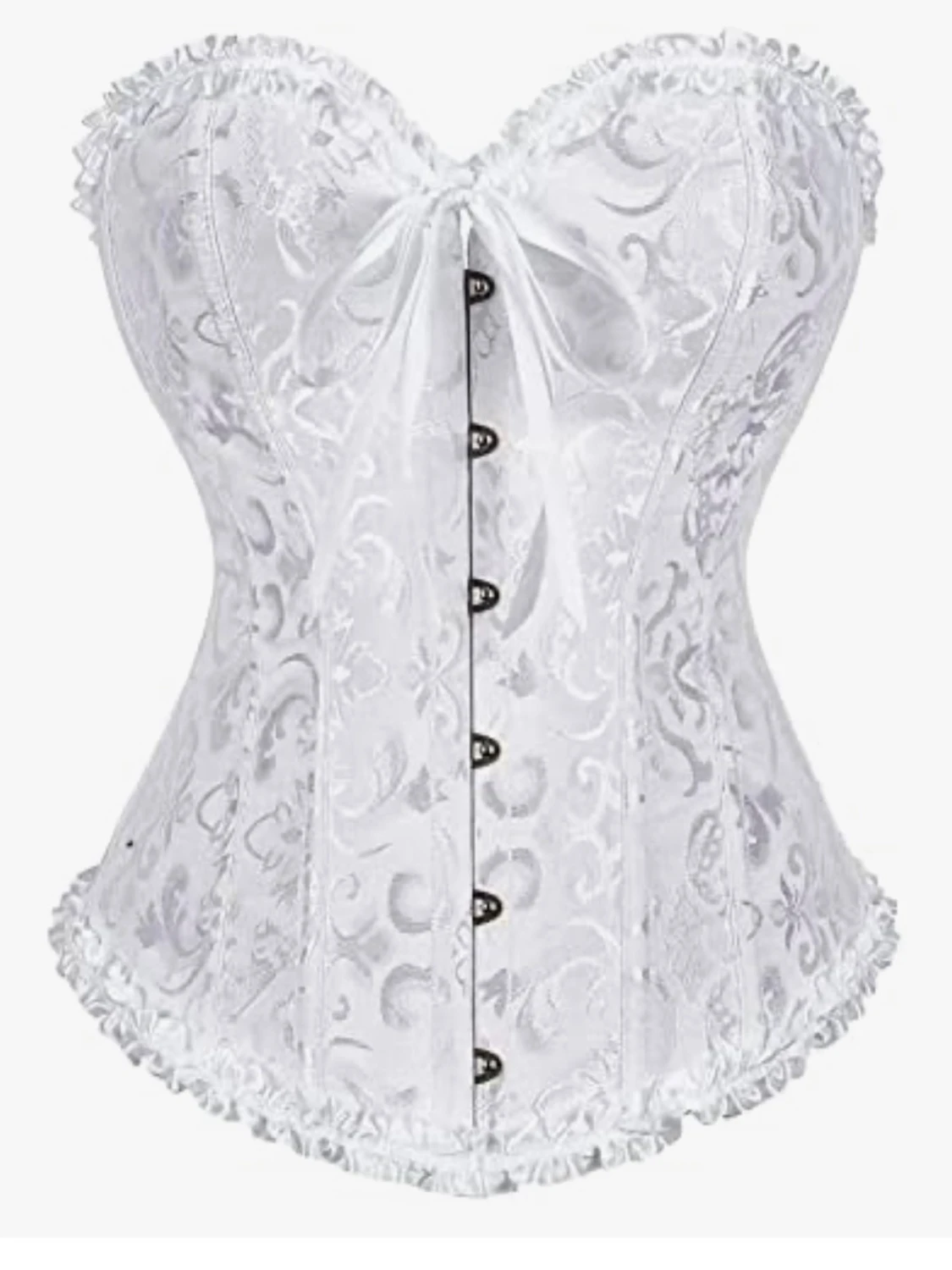 Ny, vit korsett med spets :)