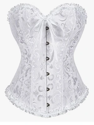 Ny, vit korsett med spets :) - Jag säljer en helt oanvänd vit korsett med spets köpt från amazon! Korsetten har snörning på baksidan så att storleken går att anpassa. Perfekt till t.ex utklädnad. :)