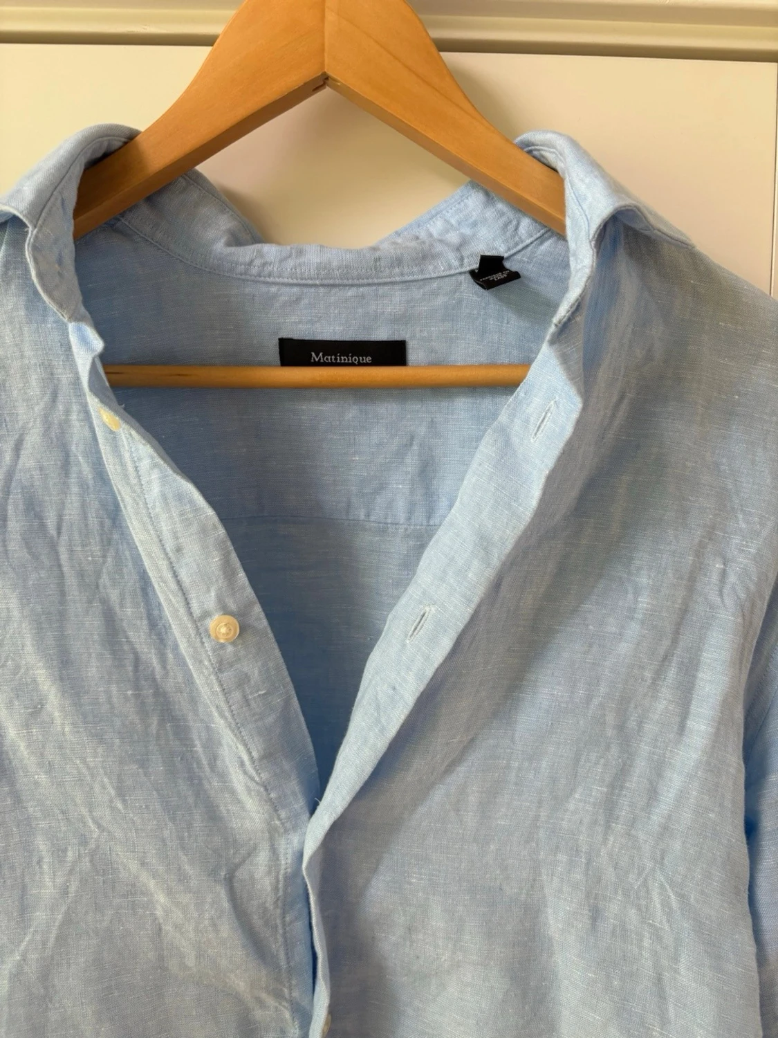 Ljusblå linneskjorta - 2