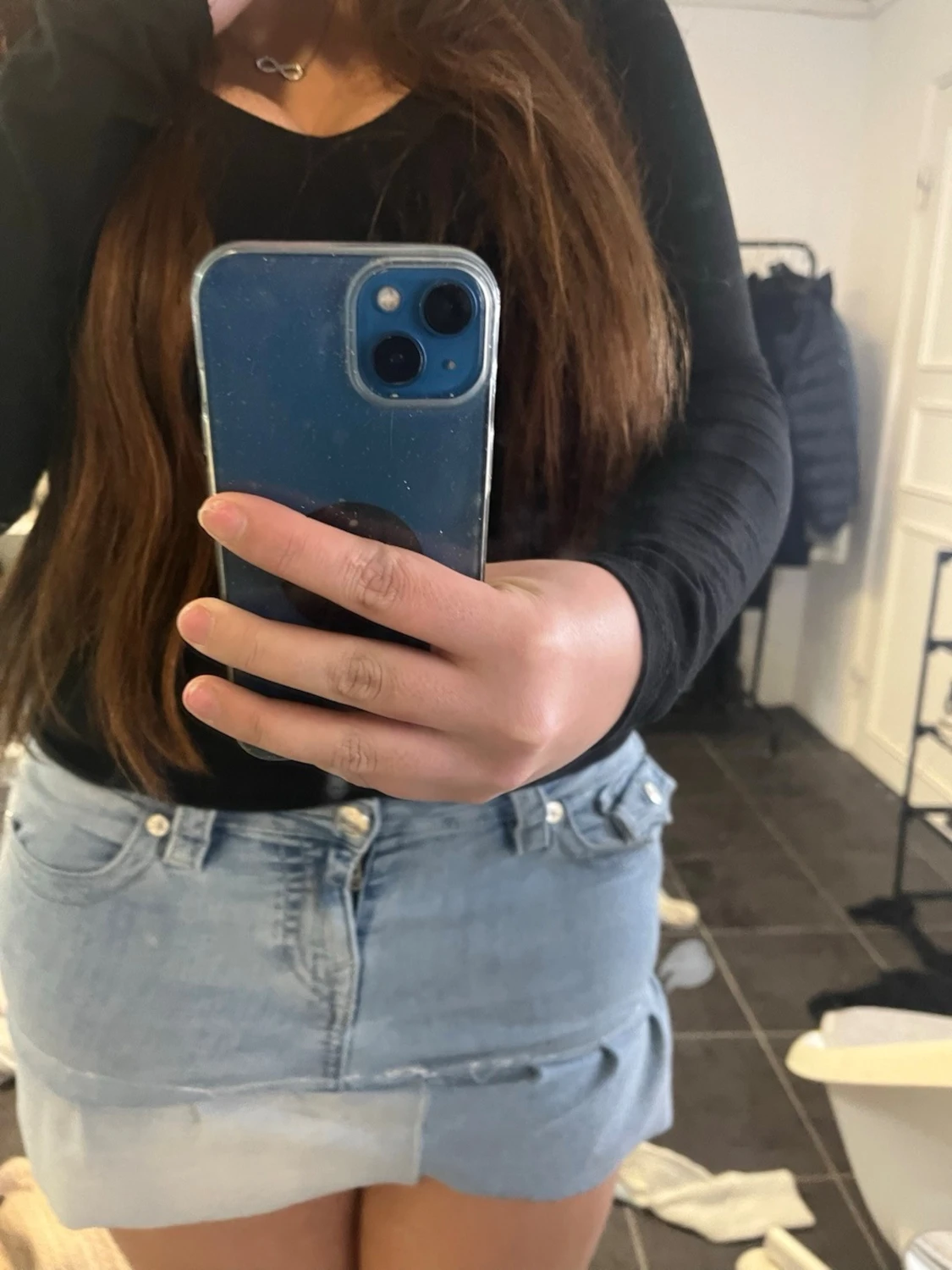 True Religion jeanskjol med volang - 5