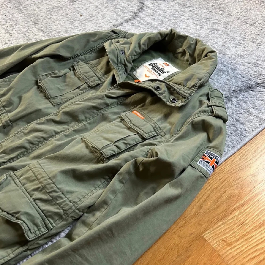 Olivgrön Fieldjacka  - 4