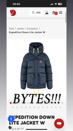 Fjällräven BYTES  - Undrar ifall någon vill byta min mörkblå expedition down lite i womans S till en likadan i svart, mörkgrön eller grå🥰Kan byta mot både xs och s, min jacka är i mycket bra skick och helt utan defekter!! Skriv gärna till mig om ni är intresserad så får ni fler bilder!!! Inte intressant att sälja, endast byten!!🥰