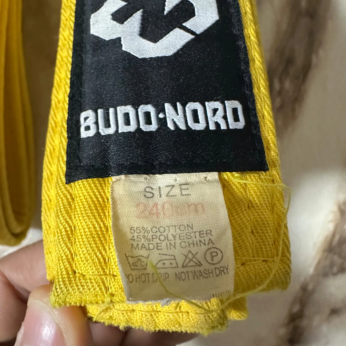 Gult randigt bälte från Budo-Nord - 3