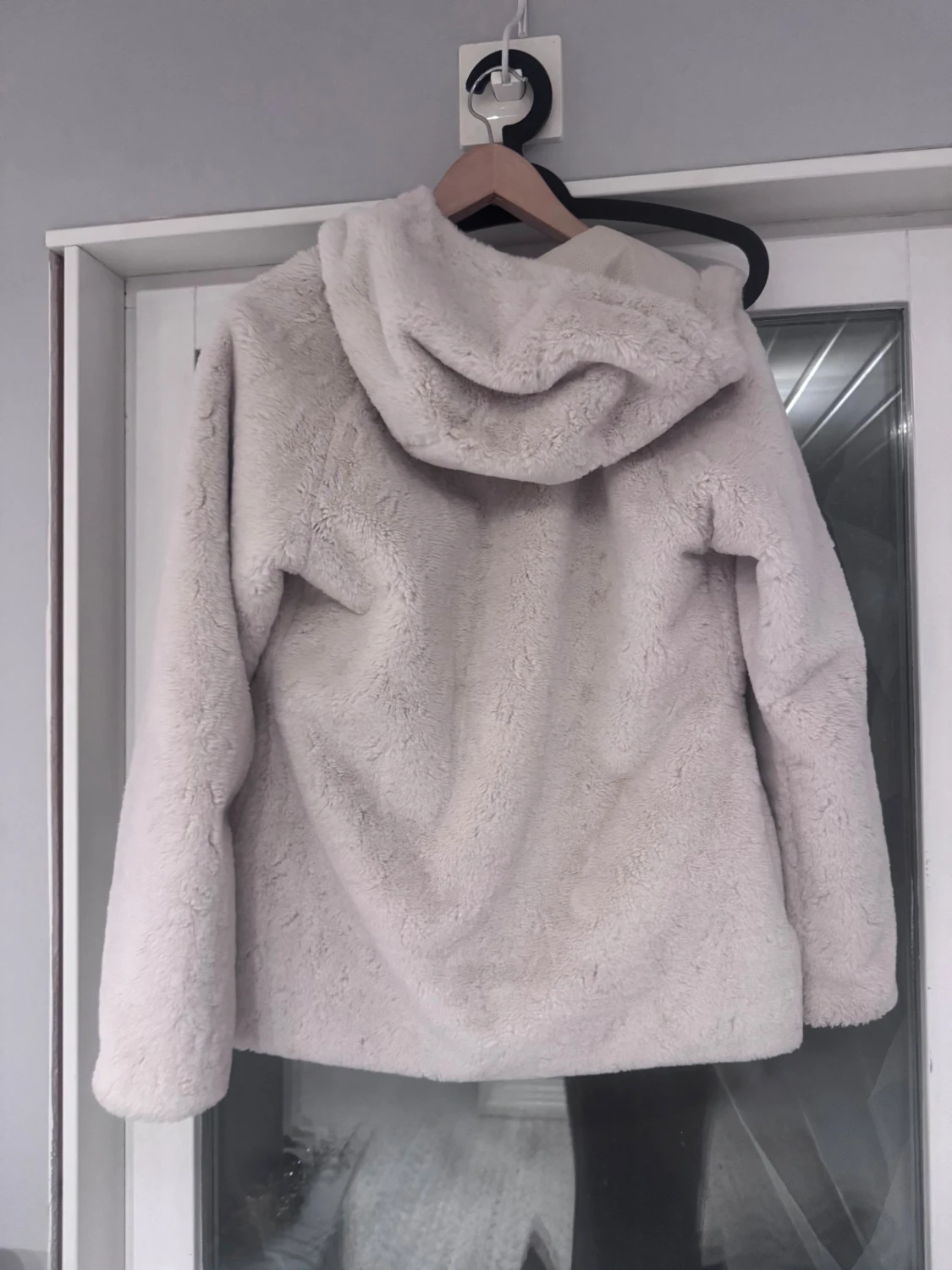 Beige teddyjacka  - 4