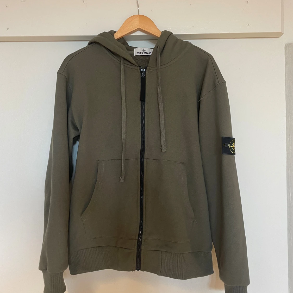 Stone Island zip hoodie Olivgrön - 4