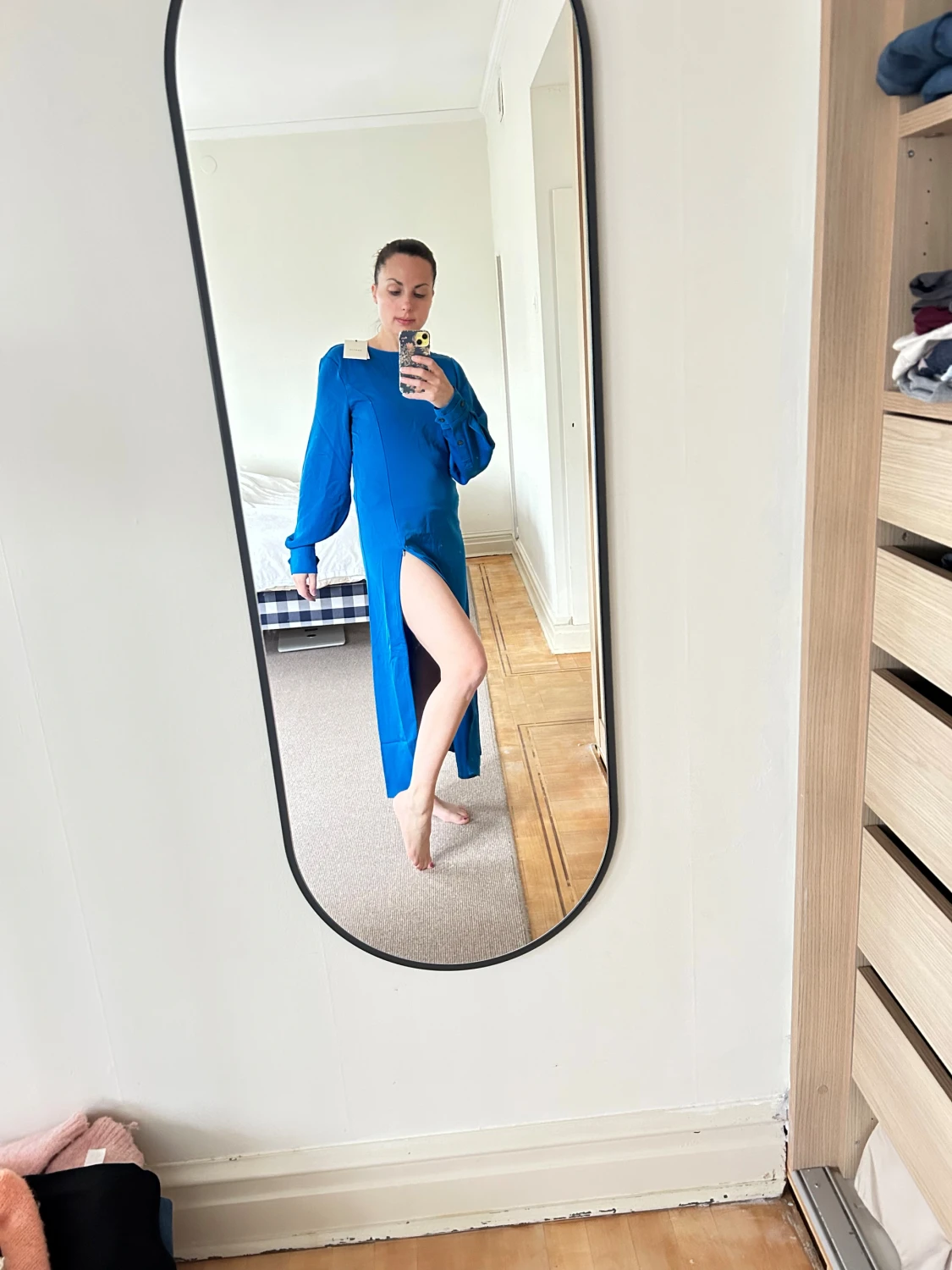 Blå långklänning från Gestuz - 5