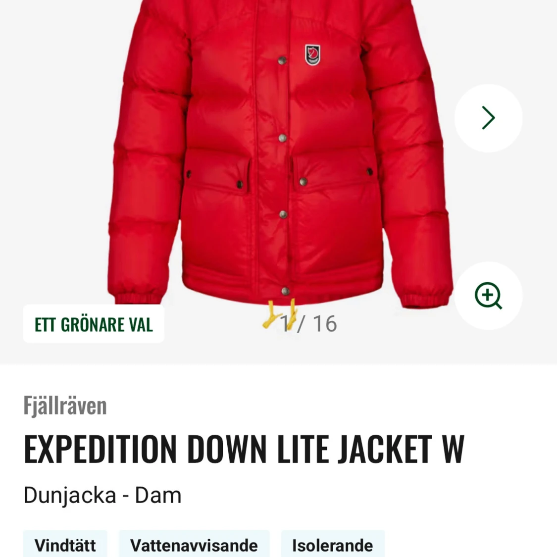 Röd Fjällräven Expedition Down Lite - 1