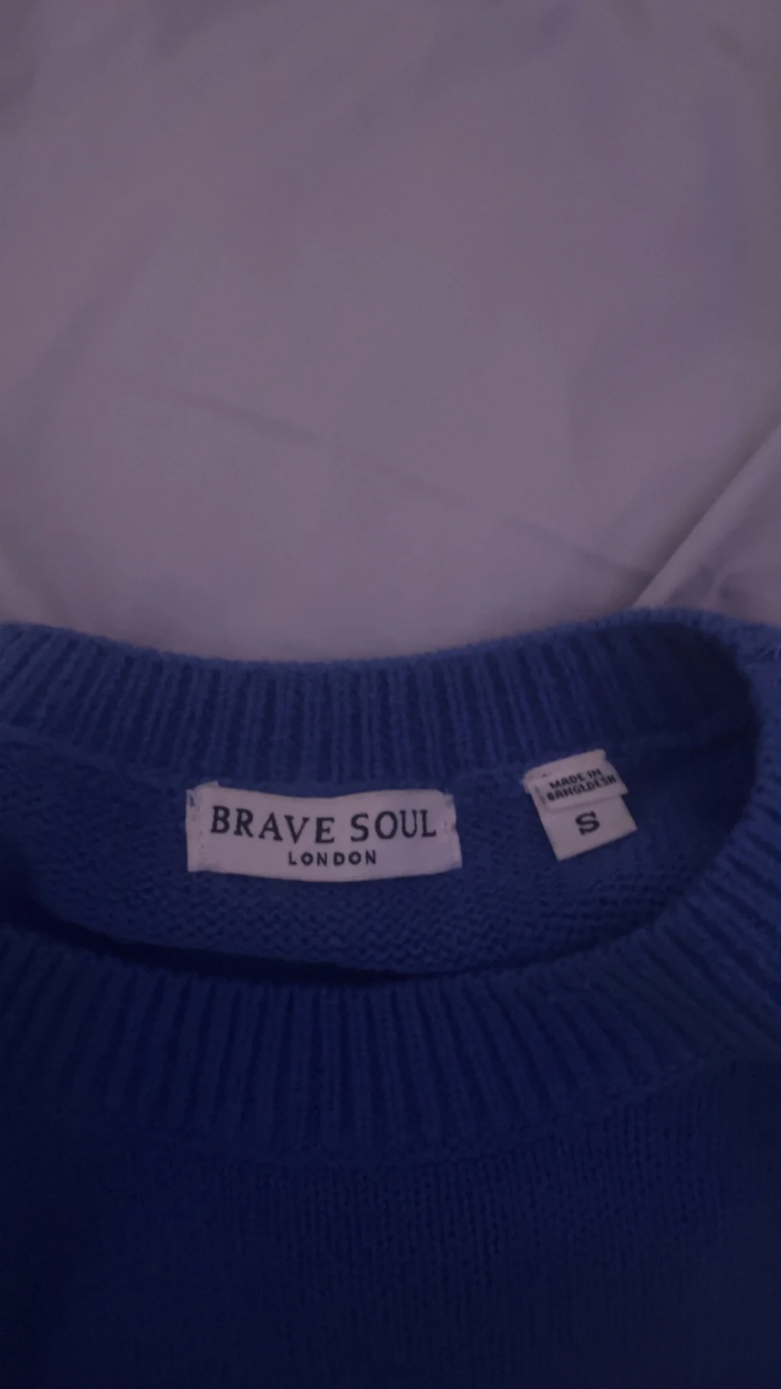 Blå stickad tröja Brave Soul S - 1