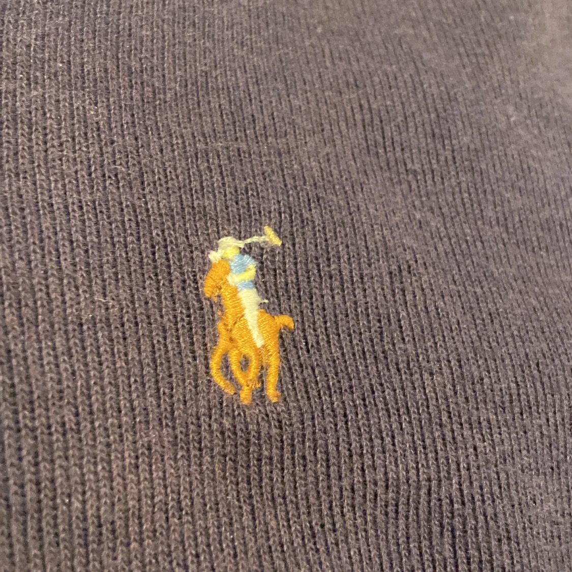 Mörkblå stickad QuarterZip från Ralph Lauren - 2
