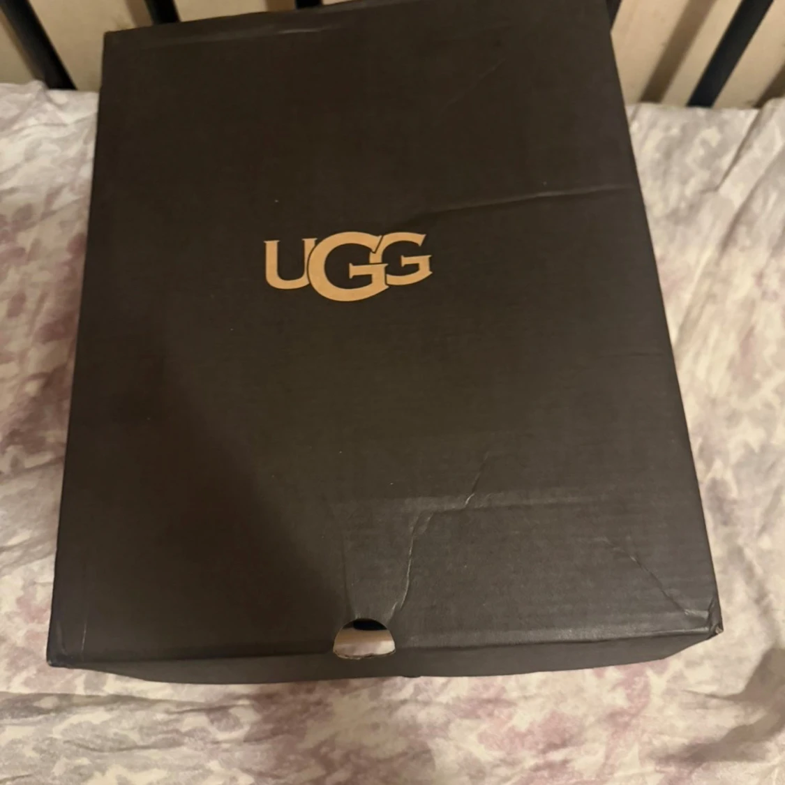 Svarta UGG boots med mönstrade snören