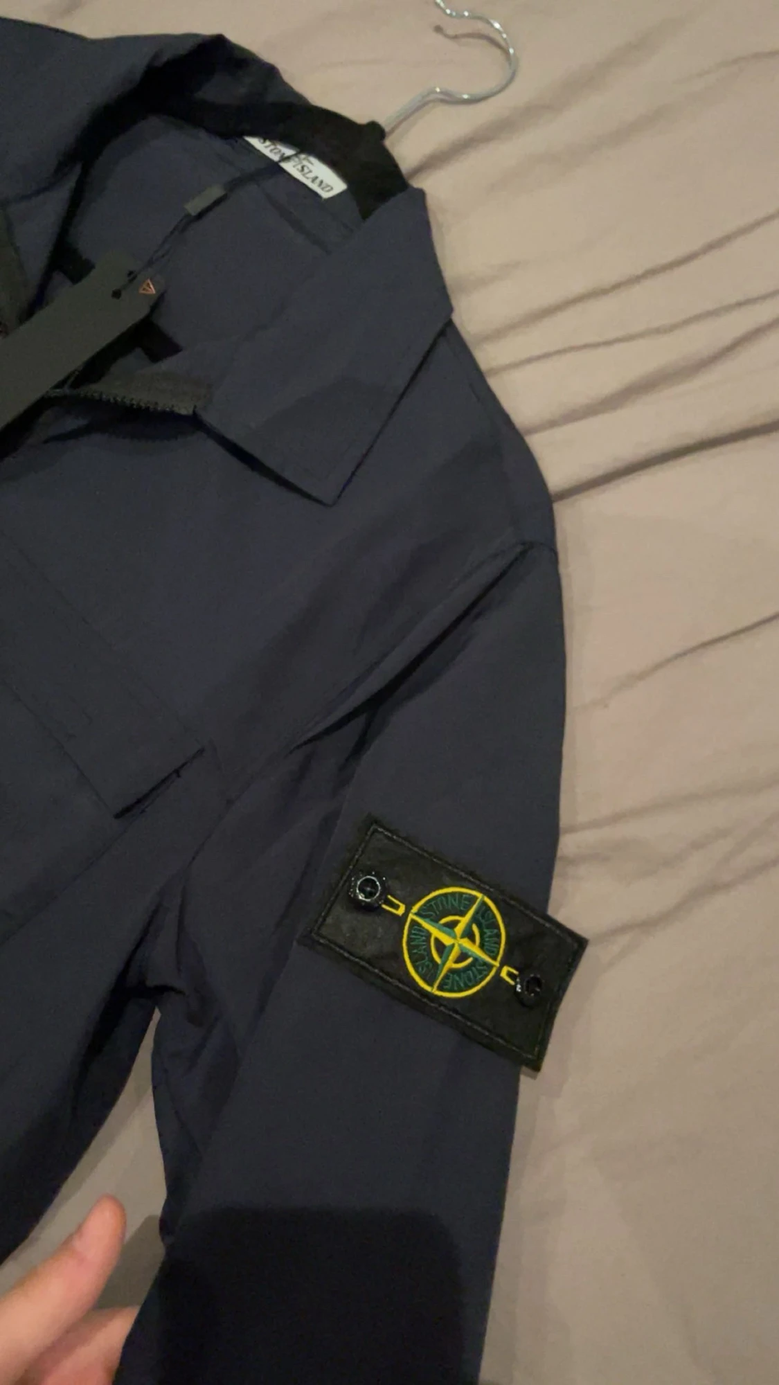 Mörkblå overshirt från Stone Island