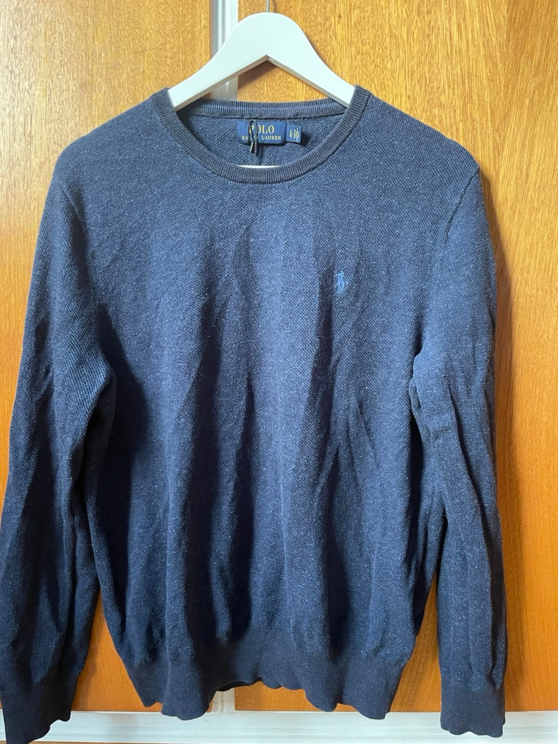 Mörkblå stickad tröja Polo Ralph Lauren M