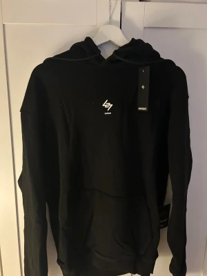 Svart hoodie Represent 247 - Svart hoodie från Represent med vit logga på bröstet och stor 247-print på ryggen. Aldrig använd med tags kvar. Länk till plagget https://eu.representclo.com/en-se/products/247-oversized-hoodie-jet-black?_pos=9&_fid=19bd41ec6&_ss=c