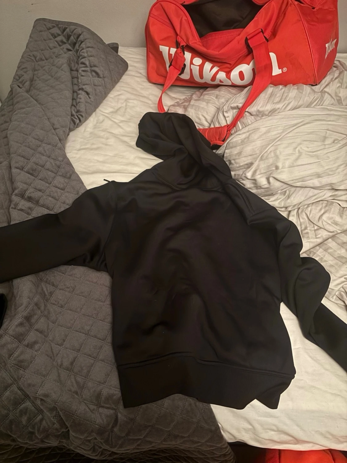 Svart Nike hoodie med dragkedja - 2