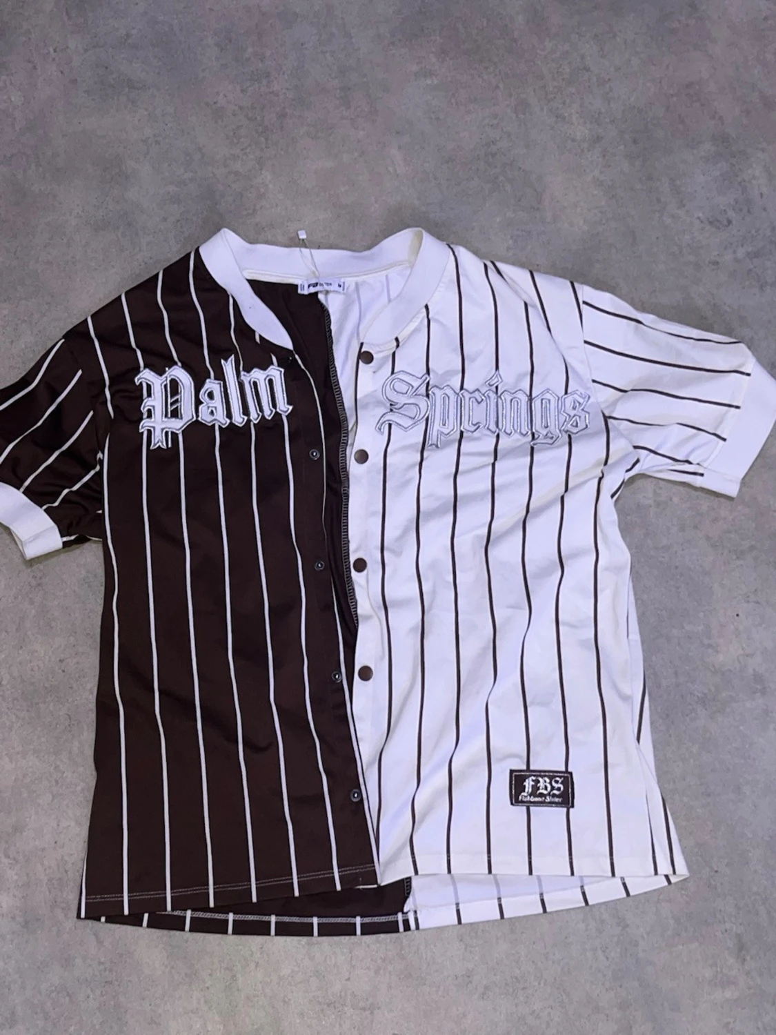 Randig baseballinspirerad topp Palm Springs