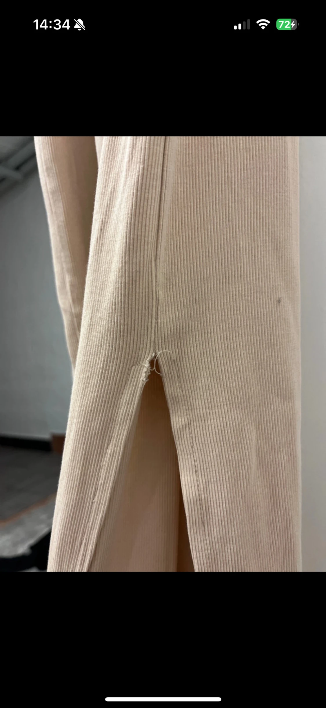 Beige ribbad långklänning Amisu - 3