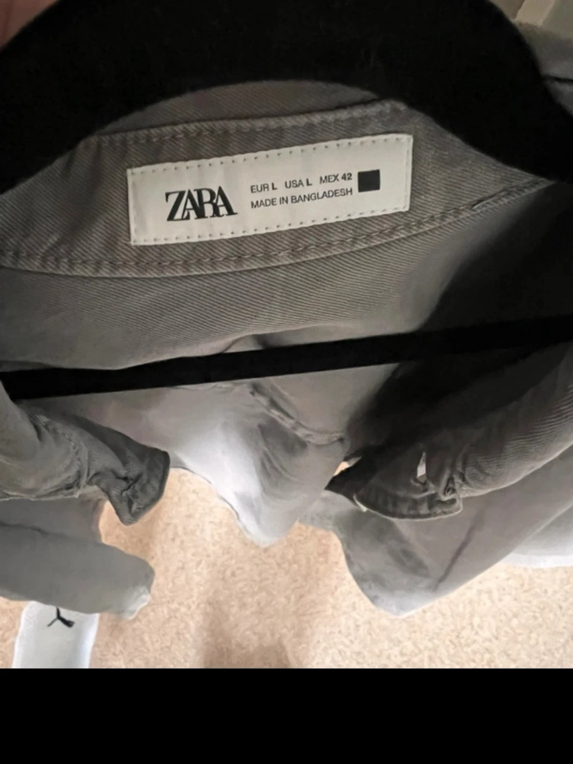 Grå oversized skjorta från Zara - 2