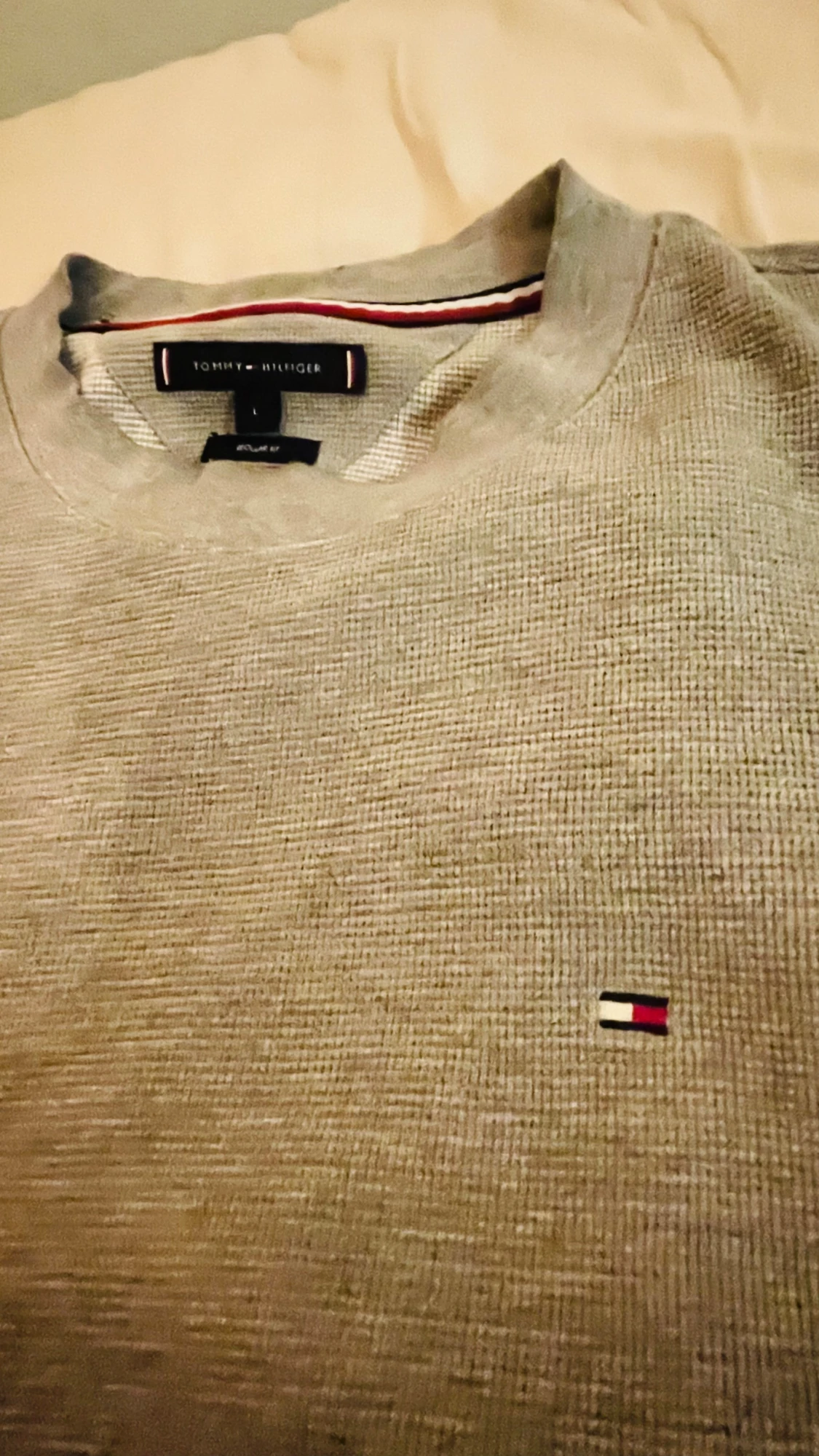 Beige stickad tröja Tommy Hilfiger - 1