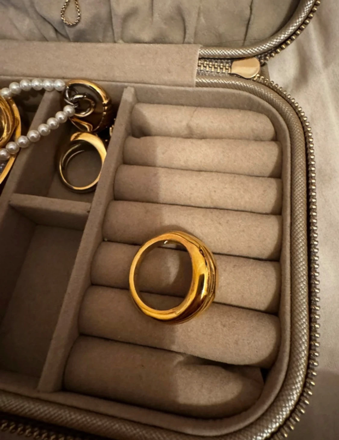 Mockberg Deco Ribbed Ring guld - 2