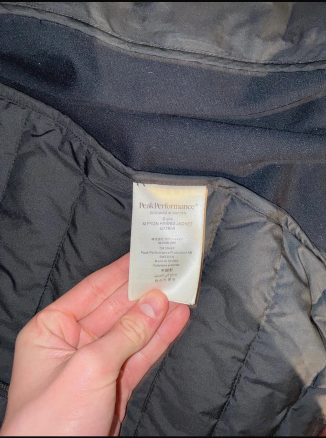 Svart pufferjacka Peak Performance M - 4