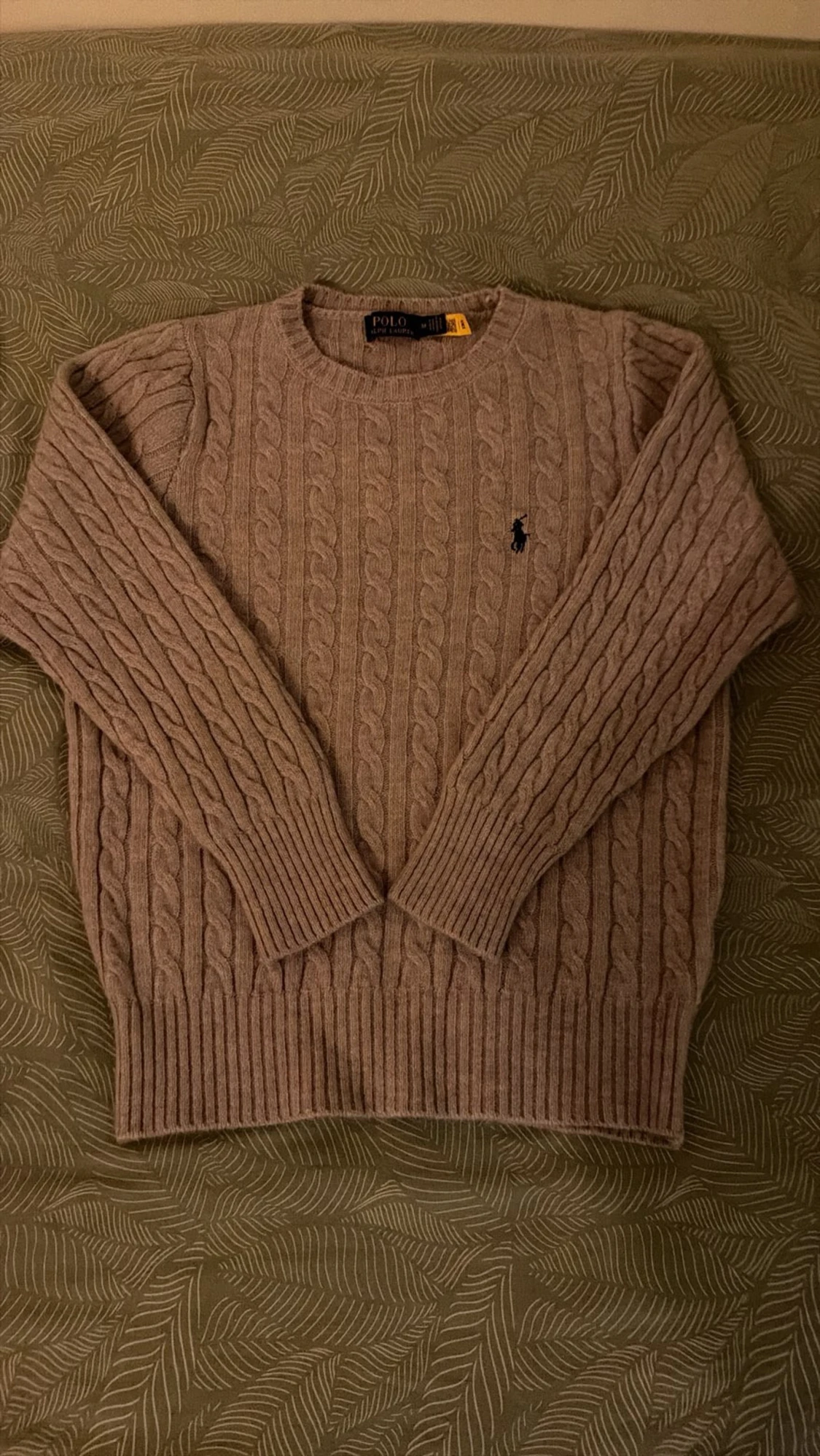 Beige kabelstickad tröja Polo Ralph Lauren