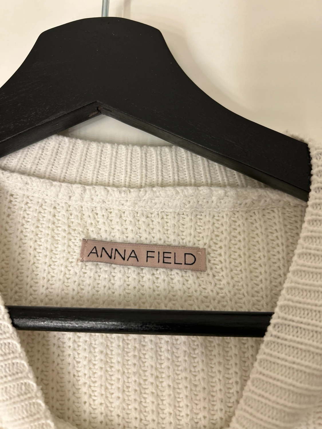 Vit stickad randig tröja Anna Field - 1