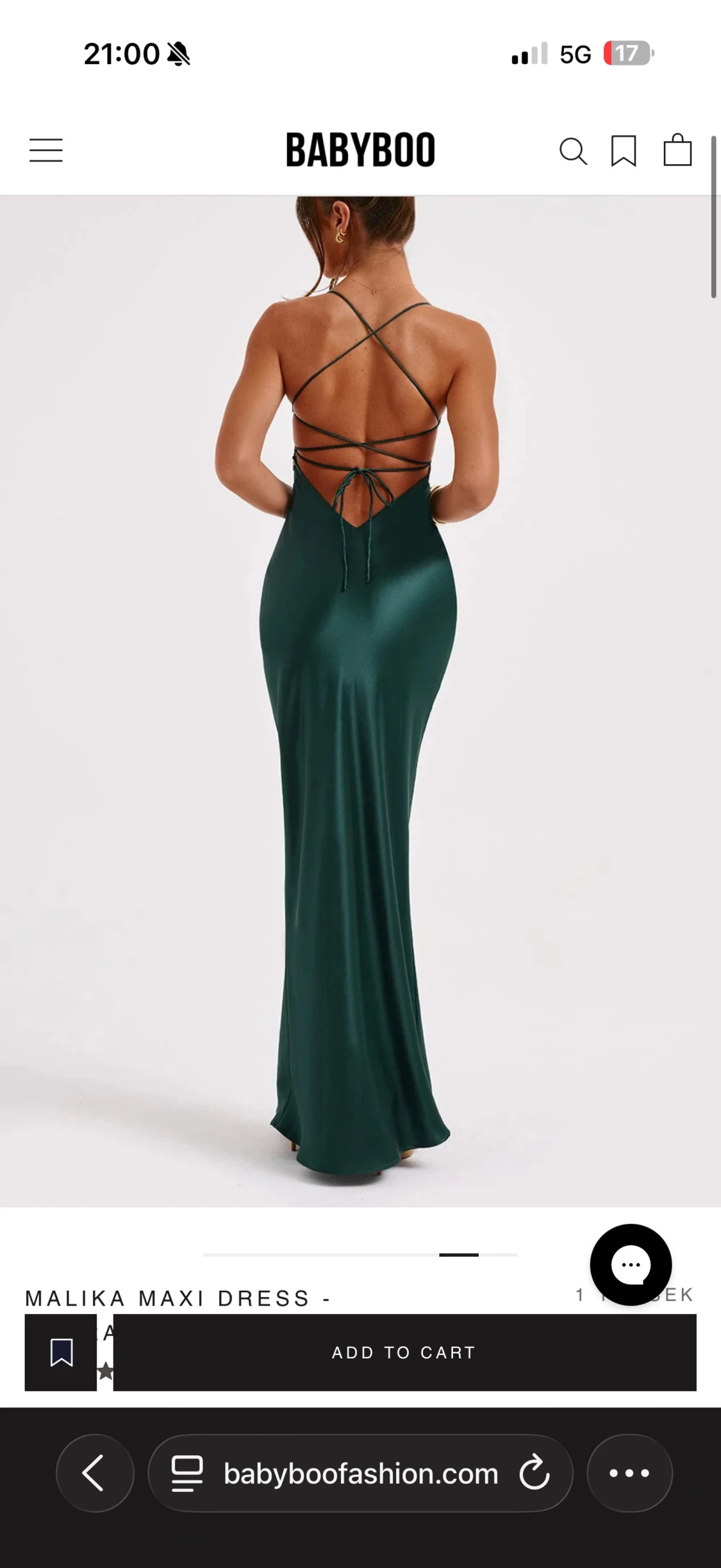 Emeraldgrön långklänning från Babyboo - 2