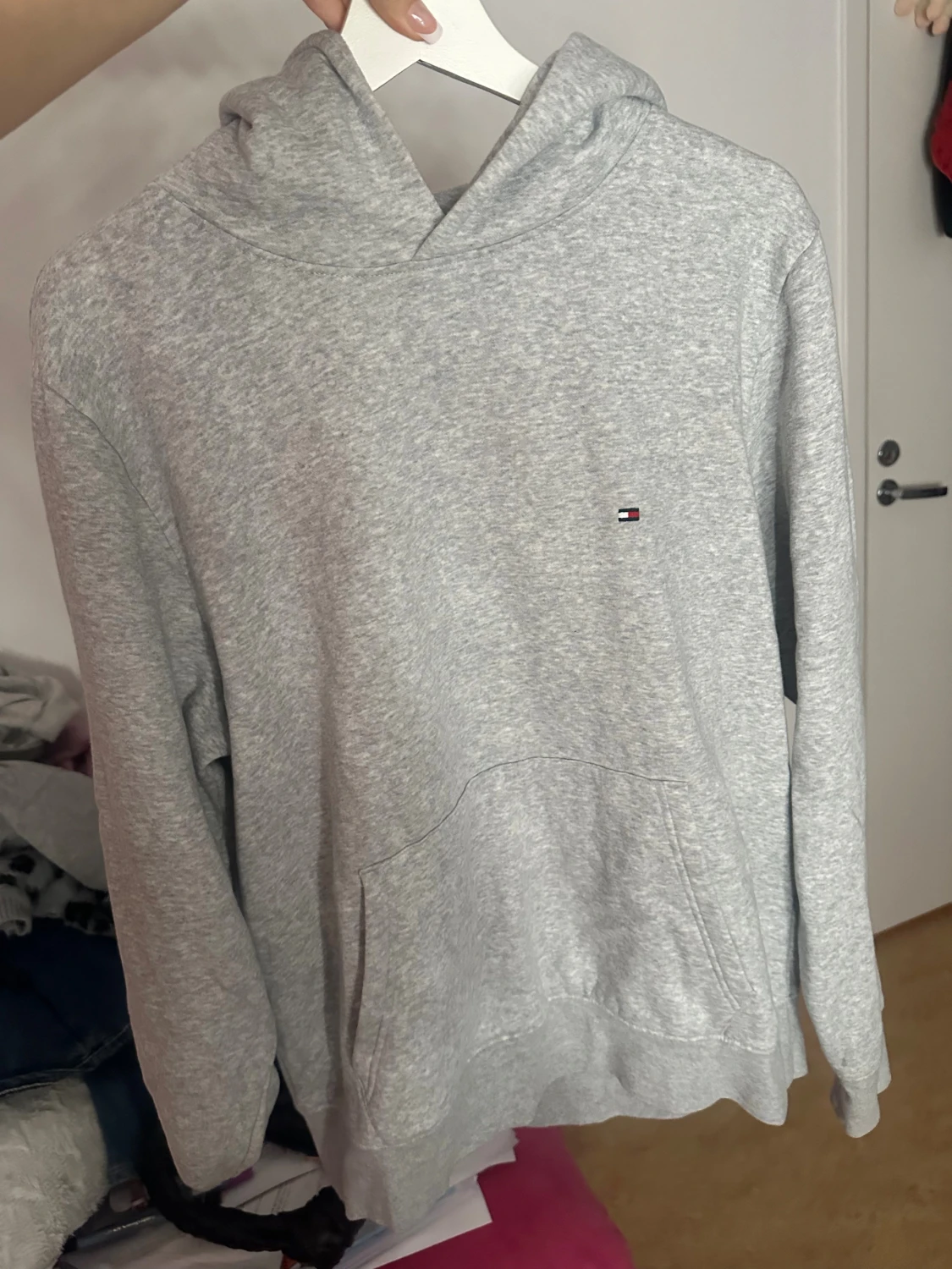 Grå hoodie Tommy Hilfiger XL
