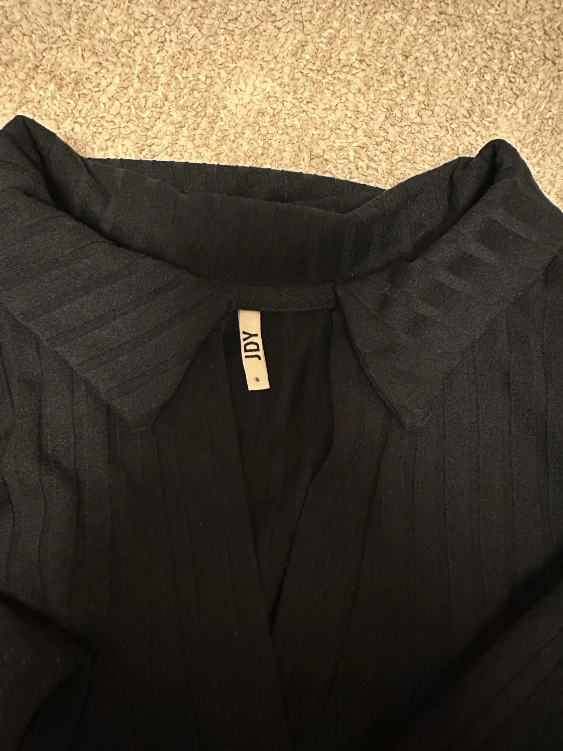 Marinblå ribbad långklänning JDY - 3