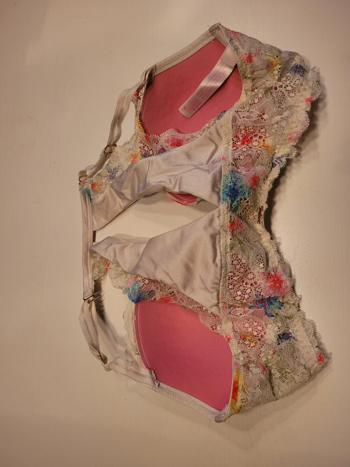Blommig spets-bh i ljusa färger - 3