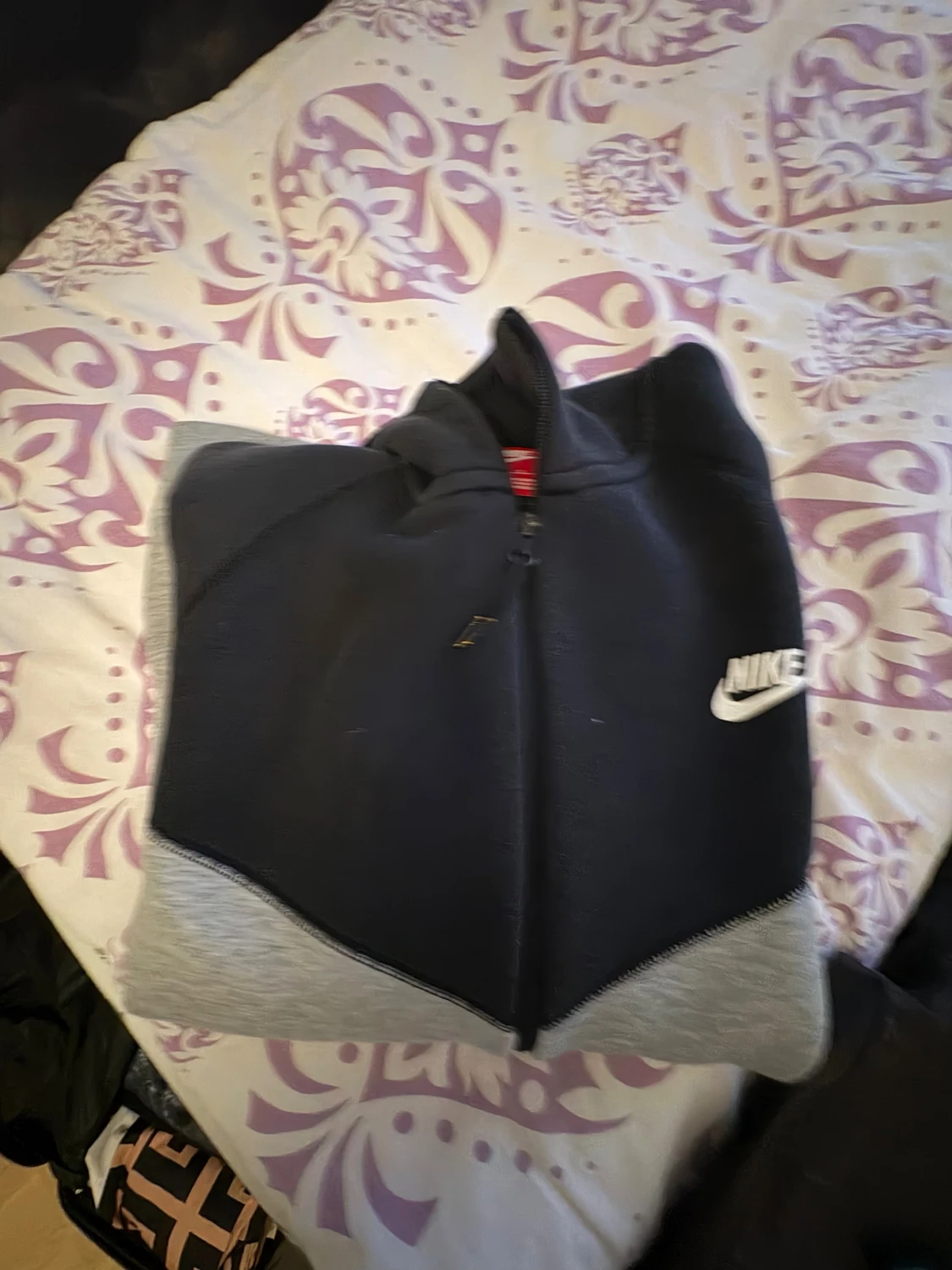 Nike hoodiejacka svart och grå - 1