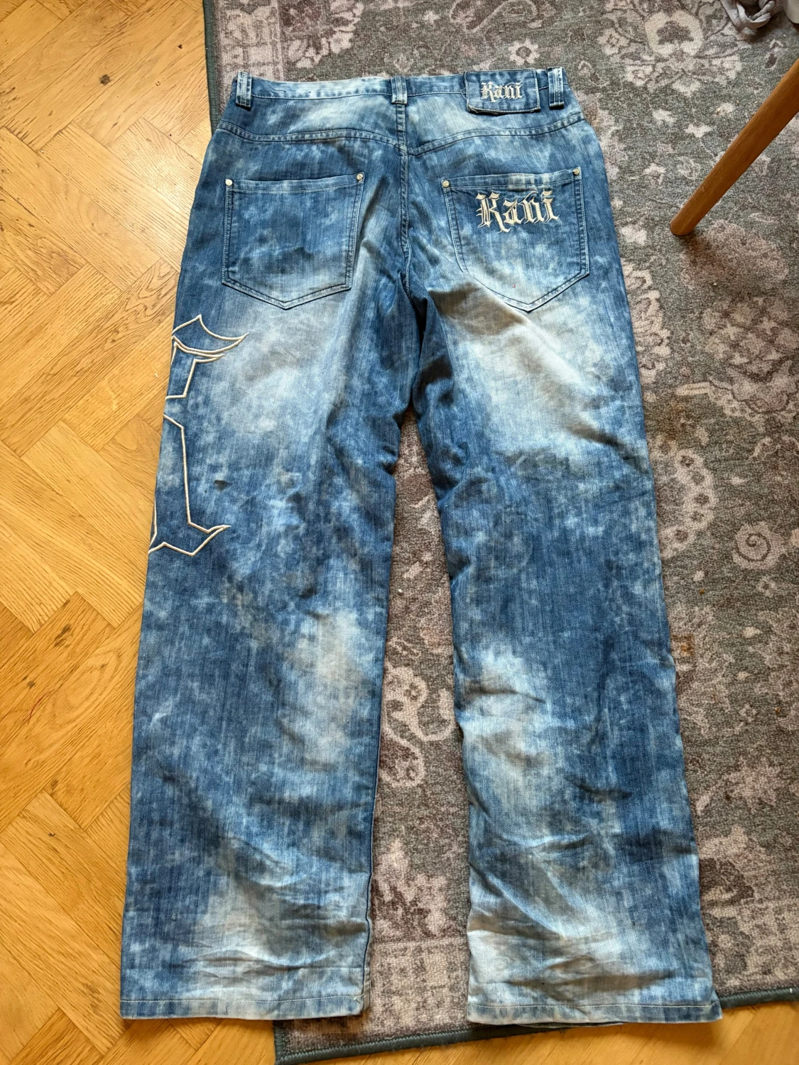 Kani wide jeans med broderi - 1